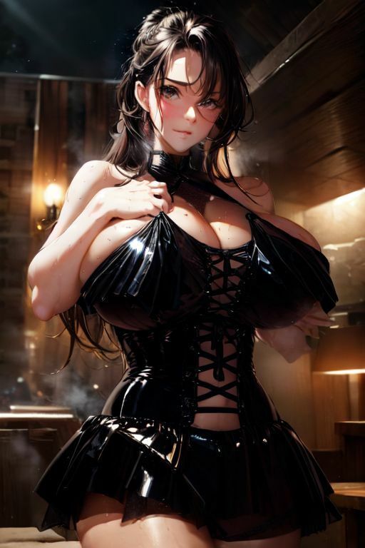 爆乳AIブラックドレス1 サンプル5ページ目