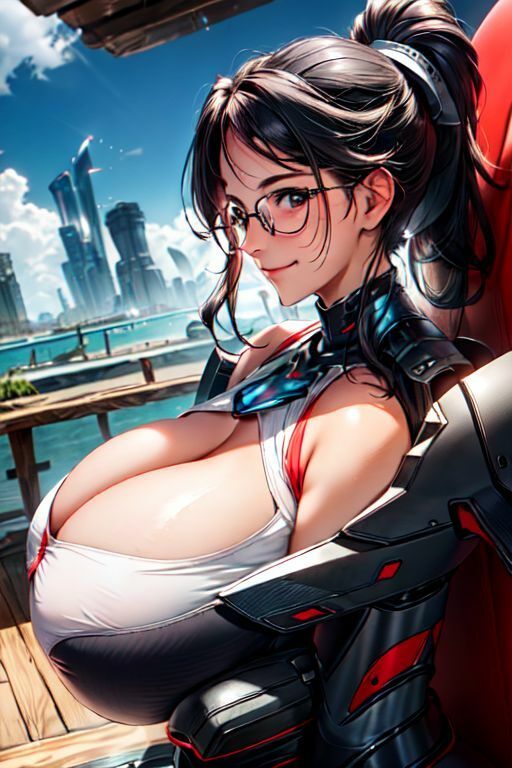 爆乳AI眼鏡娘1 サンプル9ページ目