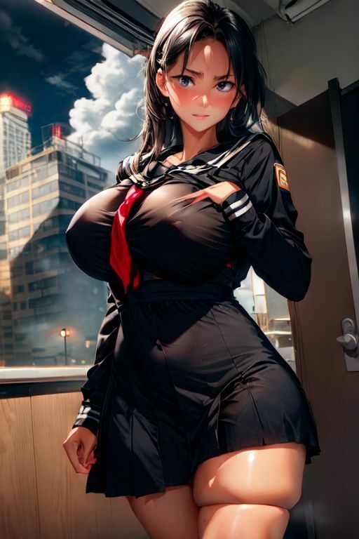 爆乳AIセーラー服1 サンプル8ページ目