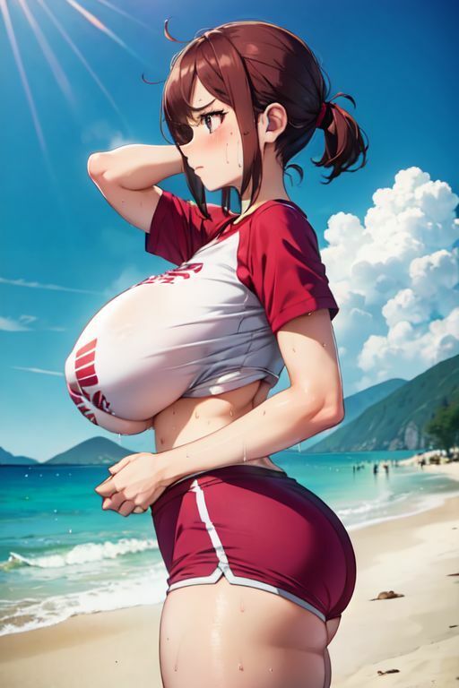 爆乳AI体操服1 サンプル6ページ目