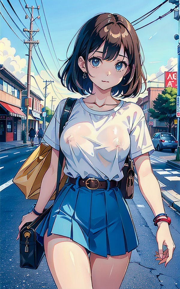 透けているお乳に気づいていない同級生 清純派巨乳美女は今日も可愛い サンプル1ページ目