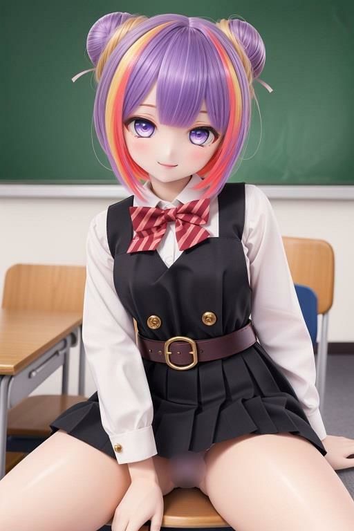 制服女子の座りパンチラ サンプル2ページ目