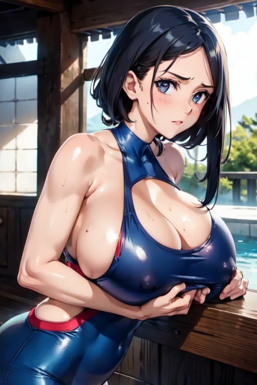 爆乳AIワンピース水着1 サンプル4ページ目