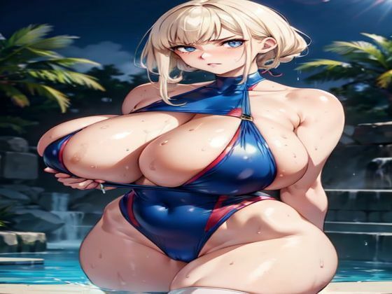 爆乳AIワンピース水着1