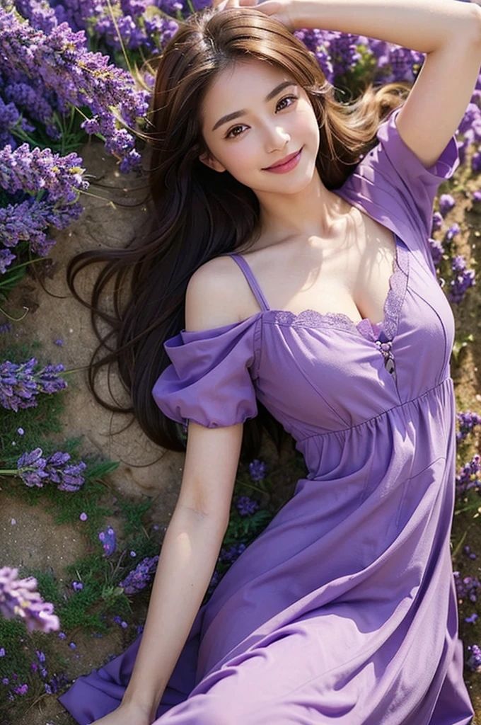 AI美女写真集 薫りの舞 ラベンダー畑の美女たち サンプル3ページ目