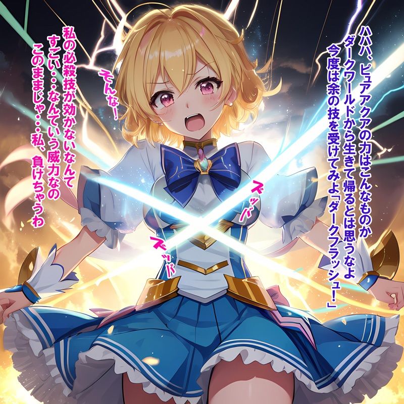 敵と戦いピンチになる魔法少女 Vol1 サンプル4ページ目