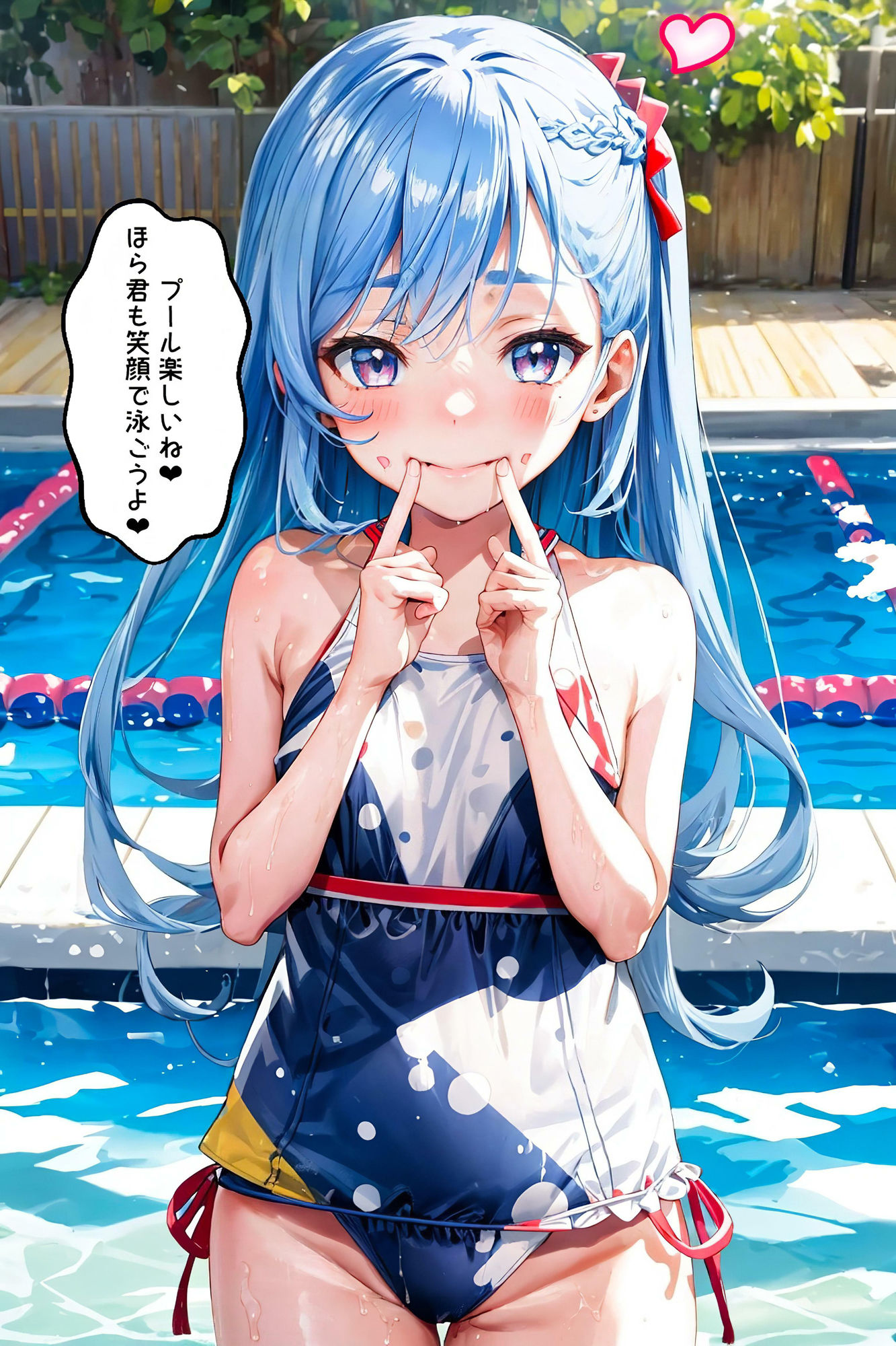 夏の市民プールに可愛い少女たちがいたので声をかけてみたら…（セリフ付き） サンプル7ページ目