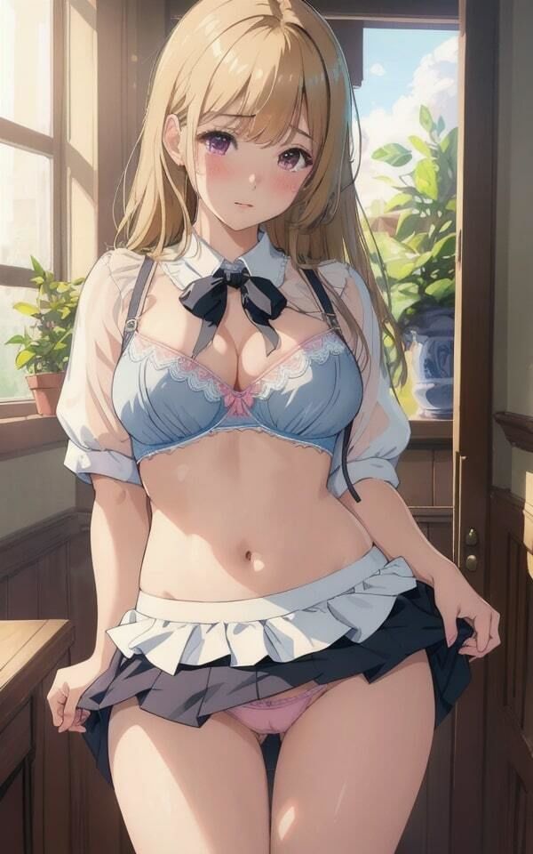 妄想・制服 金髪美女 パンチラ誘惑 52枚収録 サンプル2ページ目