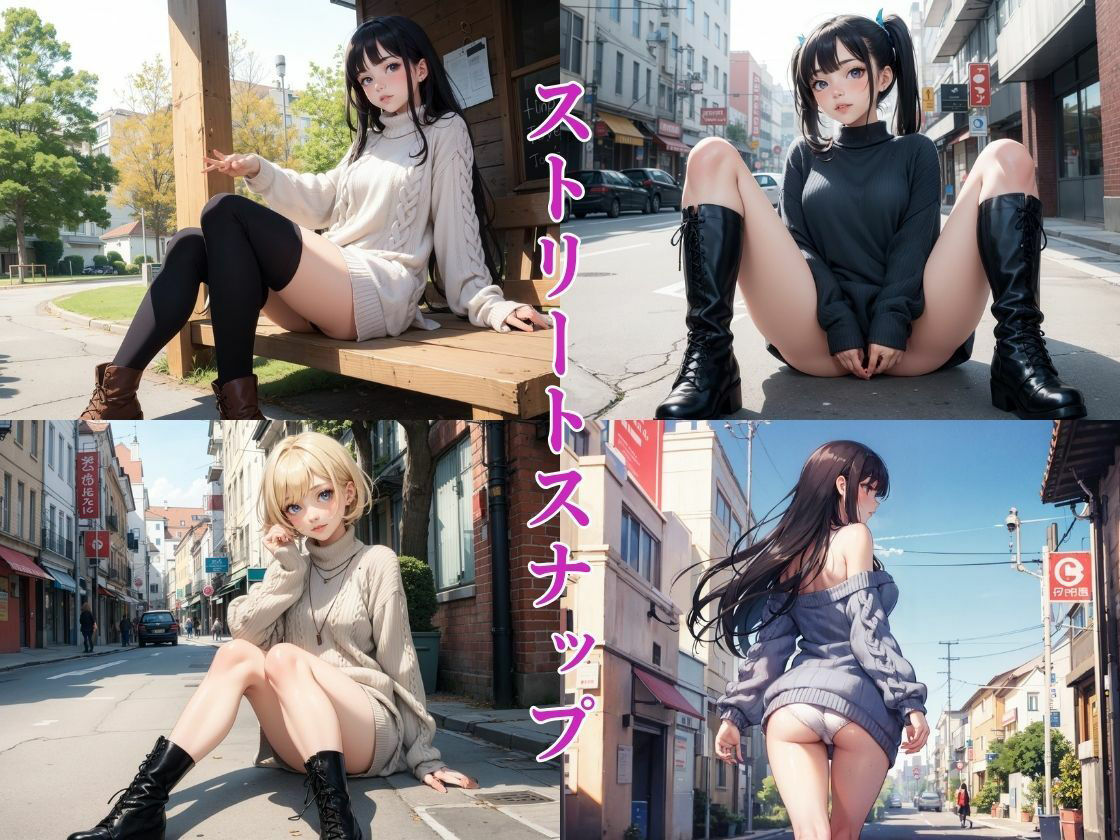 屋外膣内射精 〜 街角で見つけたぴったりニット美女とぐっちょぐちょストリート辱めSEX サンプル2ページ目