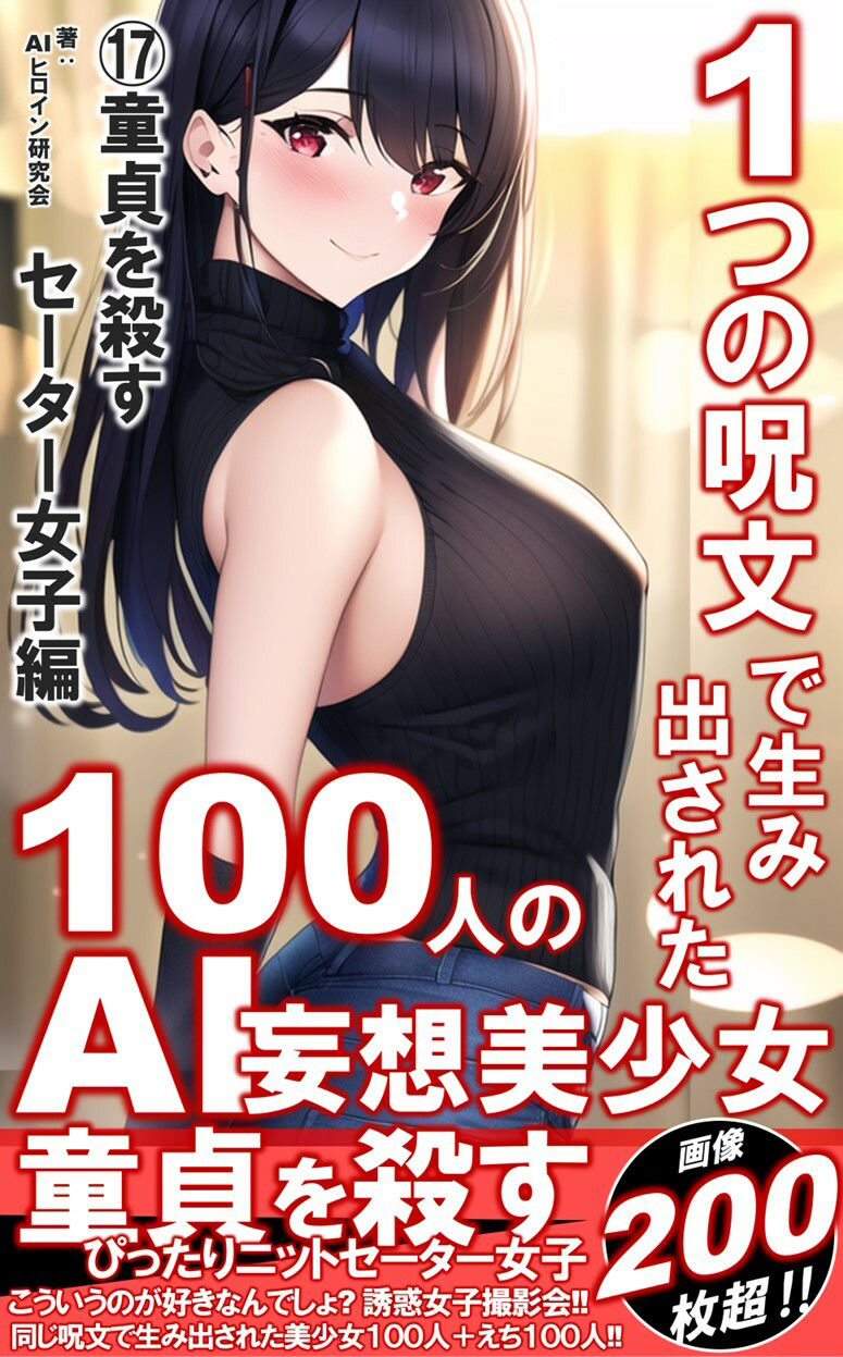 1つの呪文で生み出された100人のAI妄想美少女-17【童貞を殺すニットセーター女子編】 サンプル1ページ目