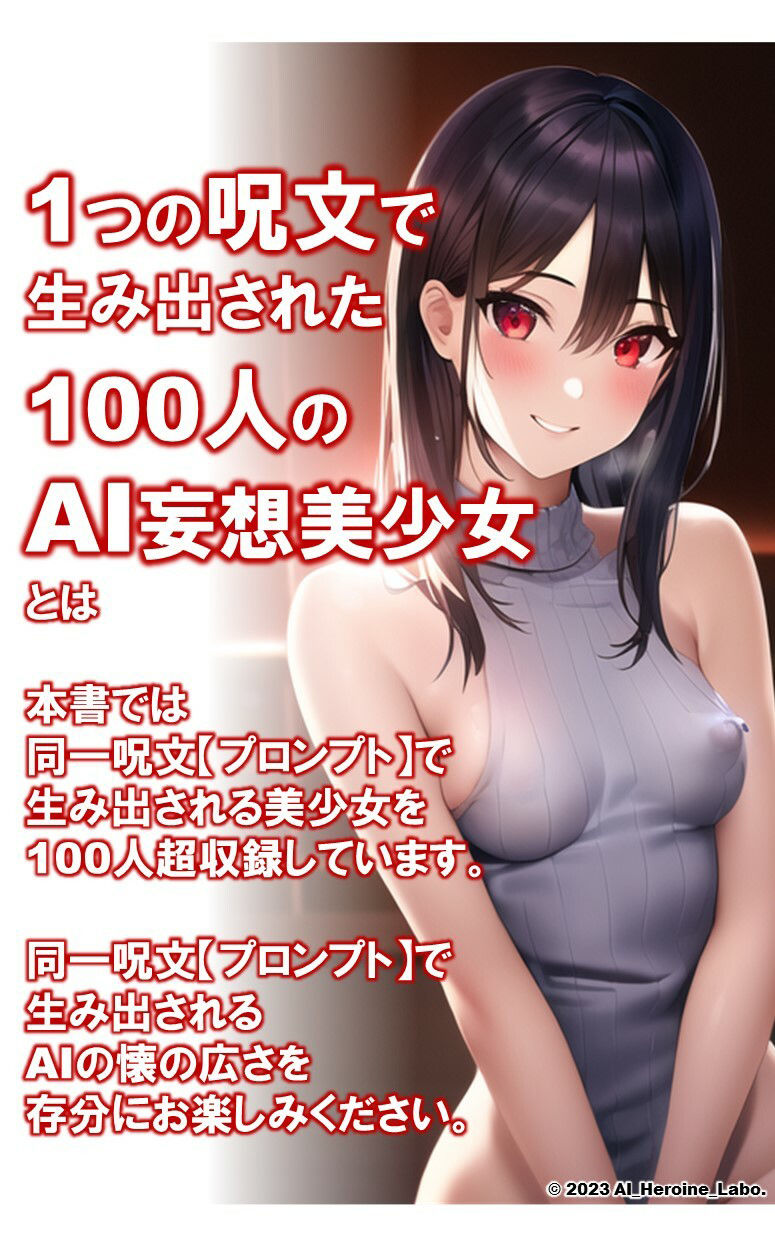 1つの呪文で生み出された100人のAI妄想美少女-17【童貞を殺すニットセーター女子編】 サンプル2ページ目