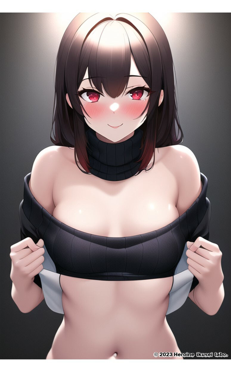 1つの呪文で生み出された100人のAI妄想美少女-17【童貞を殺すニットセーター女子編】 サンプル8ページ目