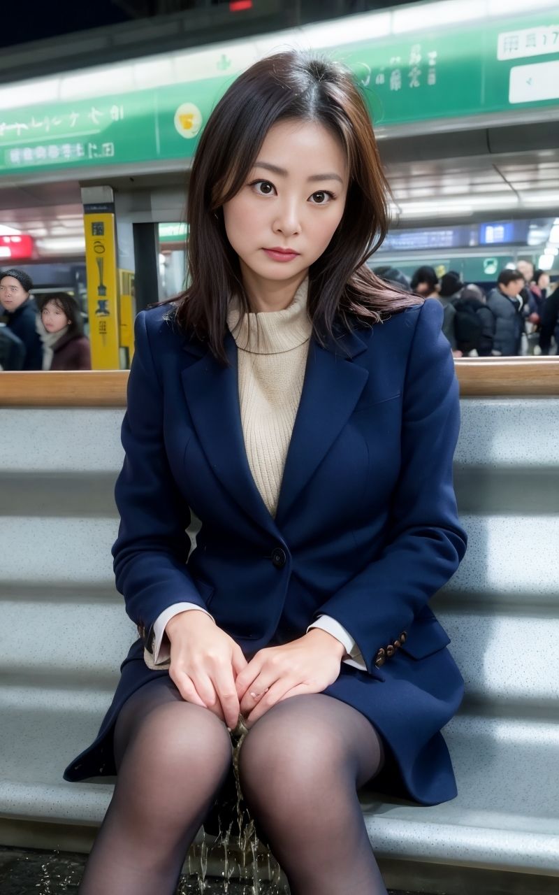 街角失禁人妻 サンプル1ページ目