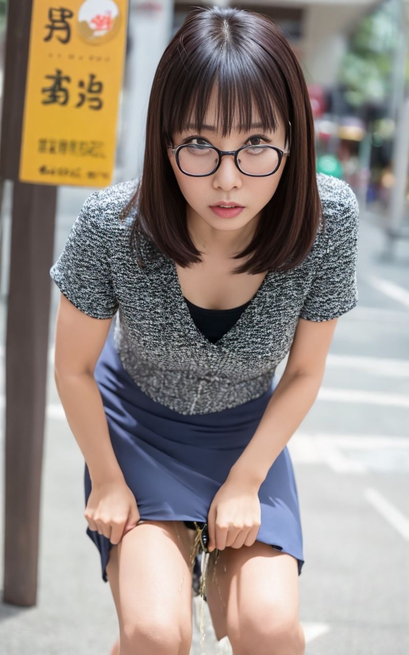 街角失禁人妻 サンプル3ページ目