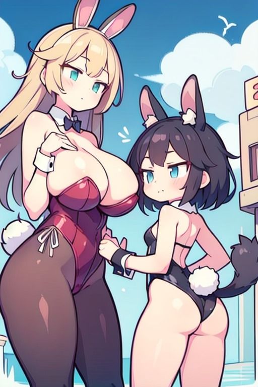 【微エロ】見上げるバニーガール デフォルメ編（ハイレグ・ローアングル）【総枚143数】 サンプル3ページ目