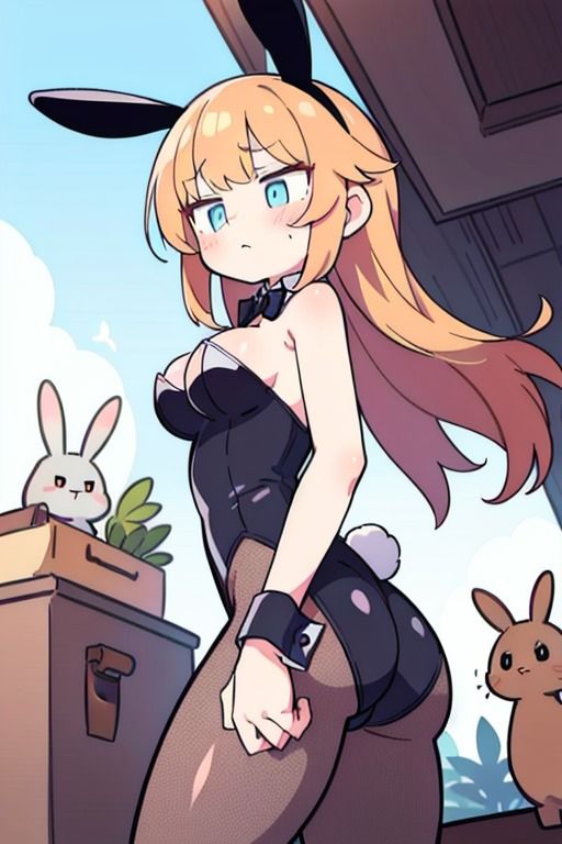 【微エロ】見上げるバニーガール デフォルメ編（ハイレグ・ローアングル）【総枚143数】 サンプル9ページ目