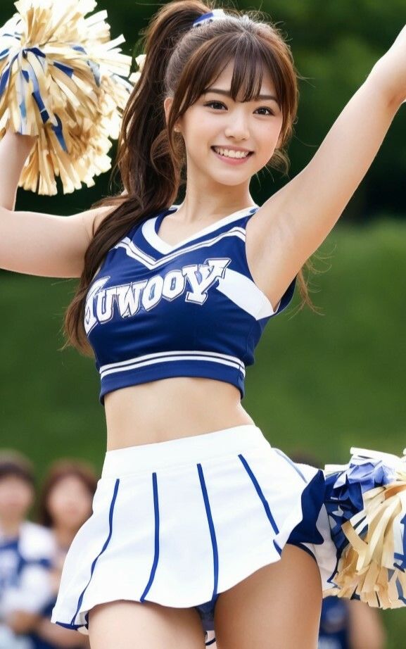 目線が奪われてしまうチアガールの美女 AIグラビア写真集 AI生成 サンプル10ページ目