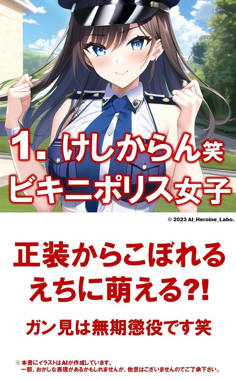1つの呪文で生み出された100人のAI妄想美少女-18【検巨乳率No.1！ビキニポリス女子】 サンプル5ページ目