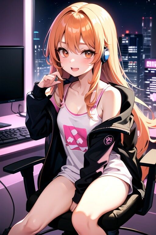 【オレンジ髪ゲーマー女子校生】緊縛拘束され強●高圧中出し サンプル1ページ目