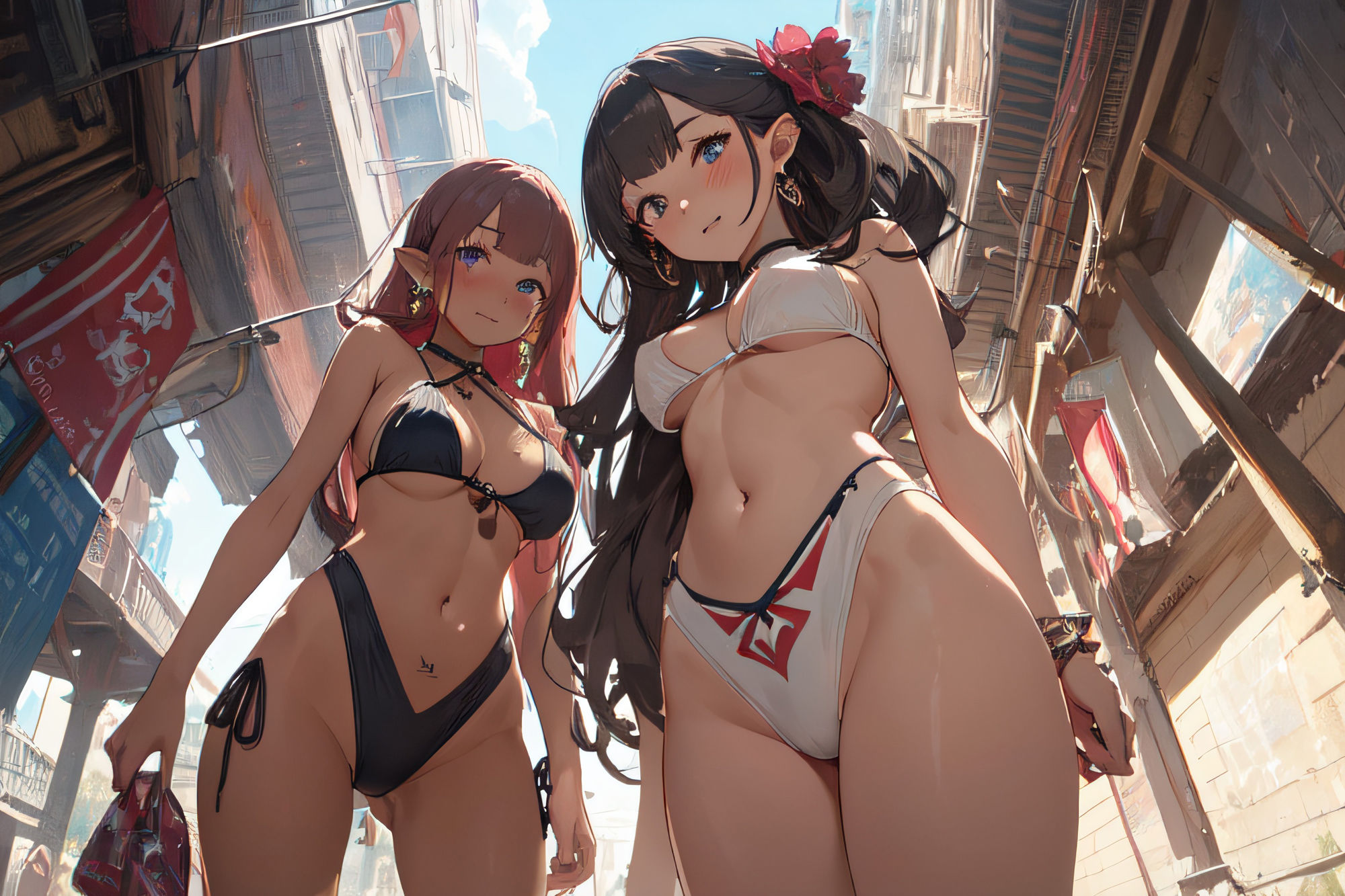 【微エロ】淫紋×エルフ×ビキニコレクション【総枚数178枚】 サンプル1ページ目