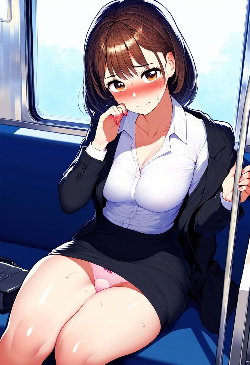 スーツのスカートからパンチラする清楚女子大生！就活中に下着のパンツをチラリ！ サンプル5ページ目