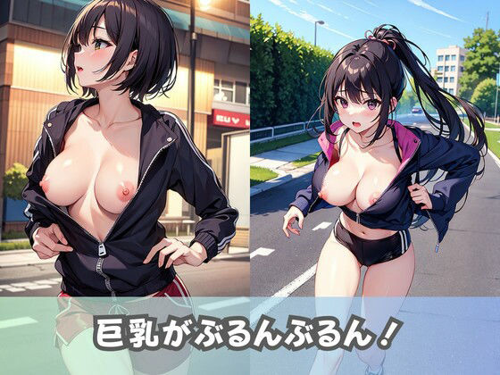 【巨乳スポーツ女子】ノーブラ美少女がフルマラソンに参加！乳首フル勃起の爆乳がぶるんぶるん！ サンプル3ページ目