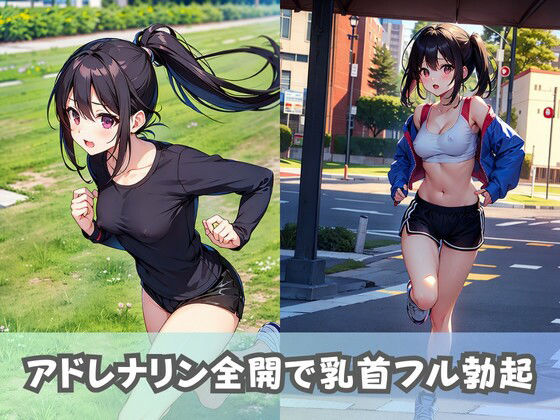 【巨乳スポーツ女子】ノーブラ美少女がフルマラソンに参加！乳首フル勃起の爆乳がぶるんぶるん！ サンプル4ページ目