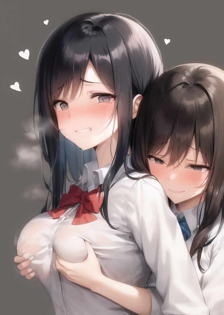 【旧作品その1】背後から胸揉み イラスト集 サンプル4ページ目