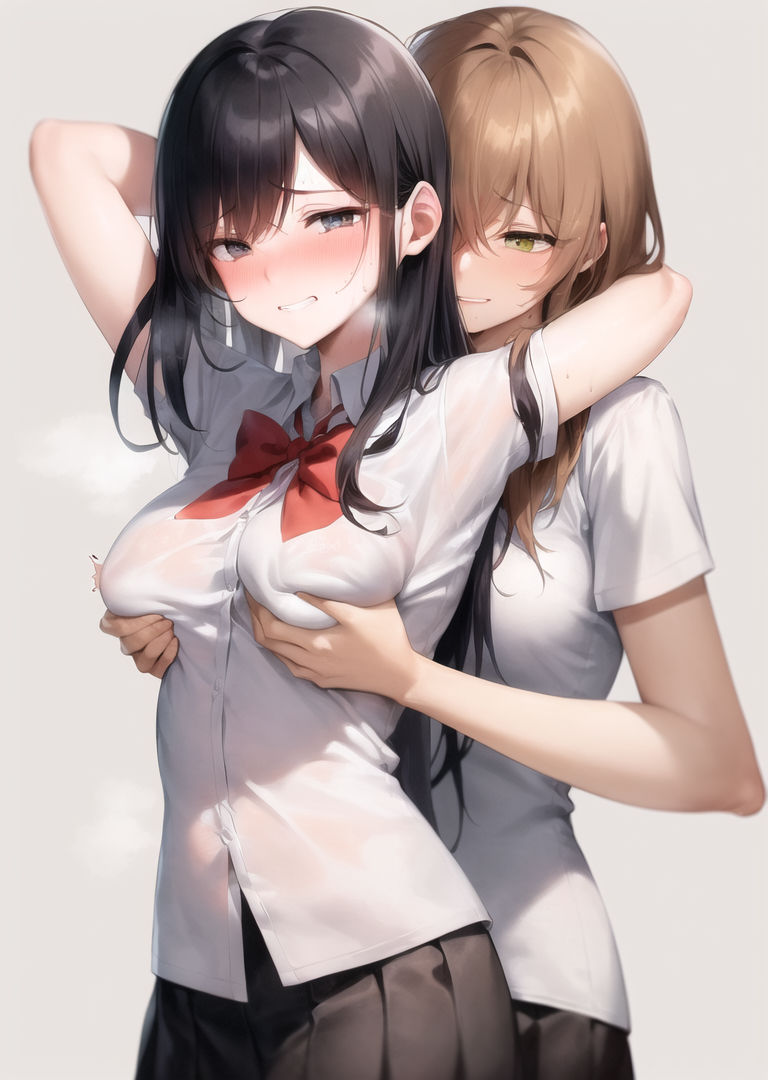 【旧作品その2】背後から胸揉み イラスト集 サンプル4ページ目