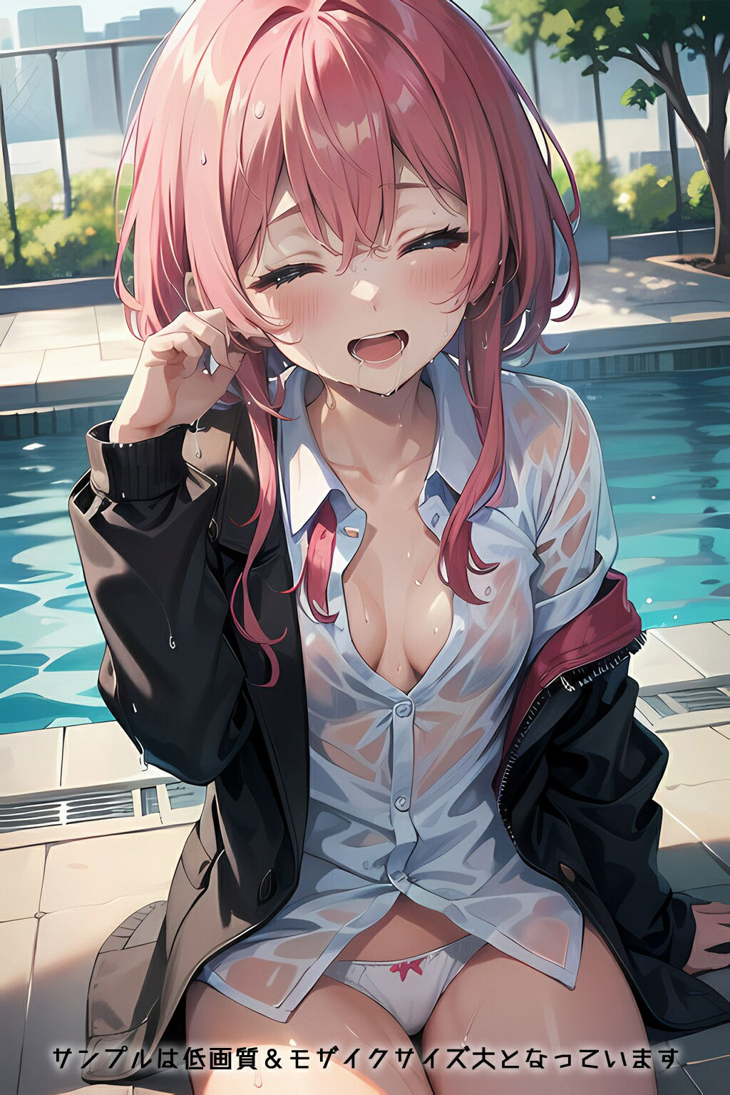 半裸繚乱 濡れ透け学生服編 サンプル1ページ目