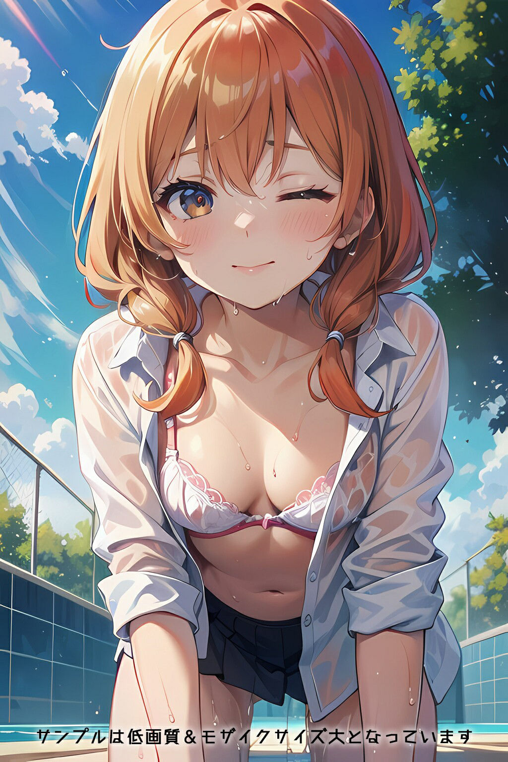 半裸繚乱 濡れ透け学生服編 サンプル4ページ目