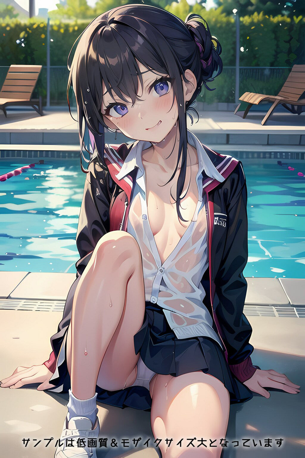 半裸繚乱 濡れ透け学生服編 サンプル5ページ目