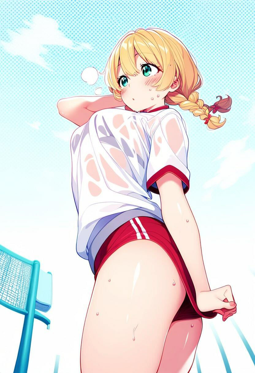 三つ編みの実妹が体操服でブラチラしてるのが生意気なので盗撮した話 サンプル1ページ目