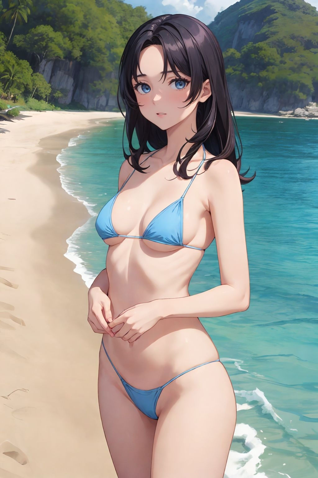 砂浜で中出し サンプル1ページ目