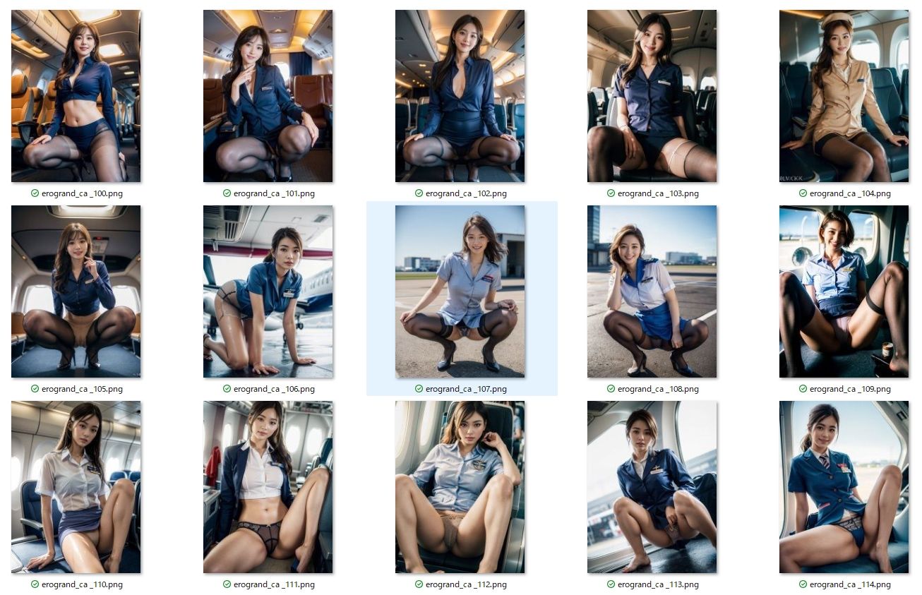 エロス航空CAの着エロ写真展【大開脚展 】の図録 サンプル3ページ目