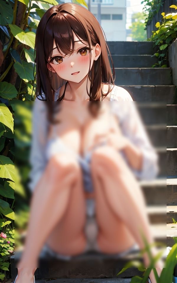 無防備過ぎるしゃがみパンチラ 〜階段編〜 サンプル4ページ目