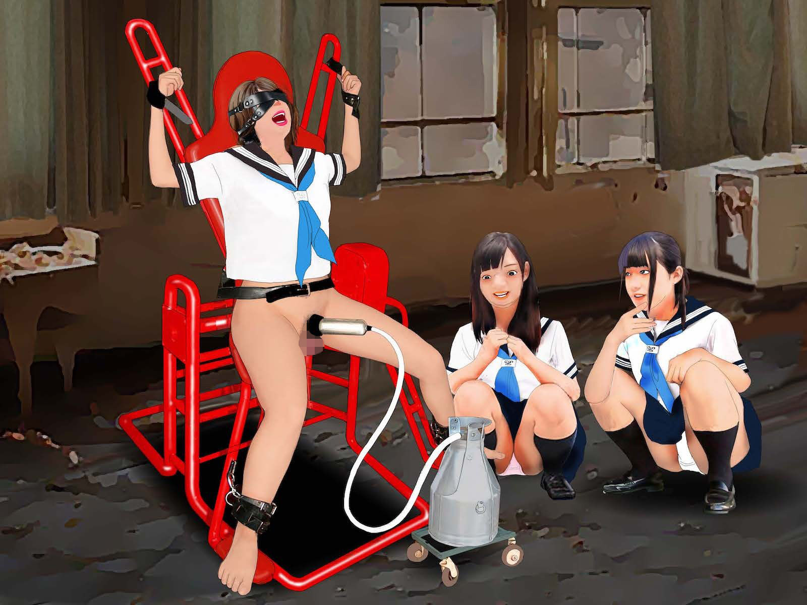男の娘絵本「放課後のSM性戯」 サンプル2ページ目