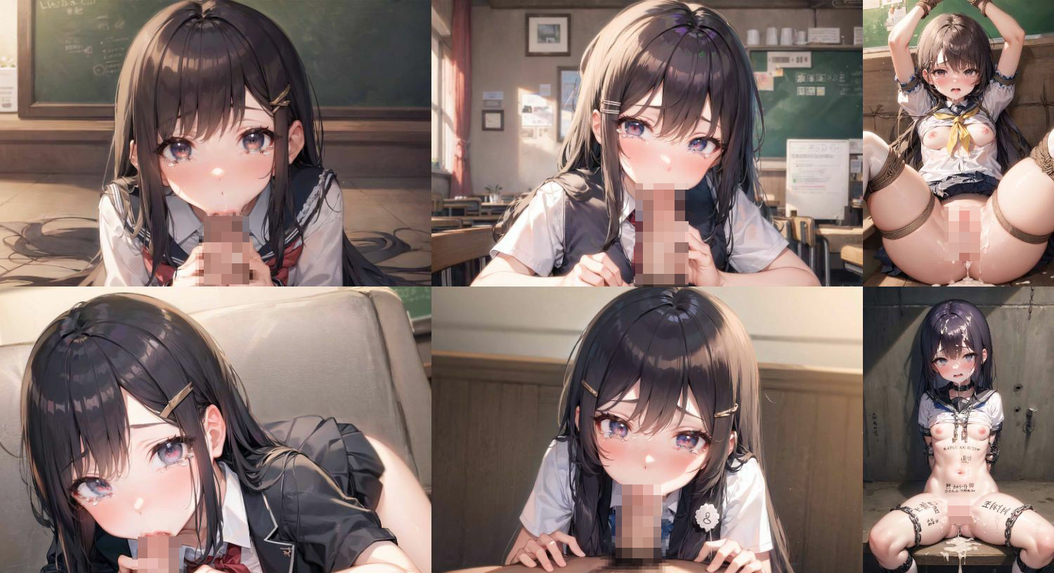 犯●れすぎてアヘ顔呆然の制服ロリ娘 サンプル7ページ目