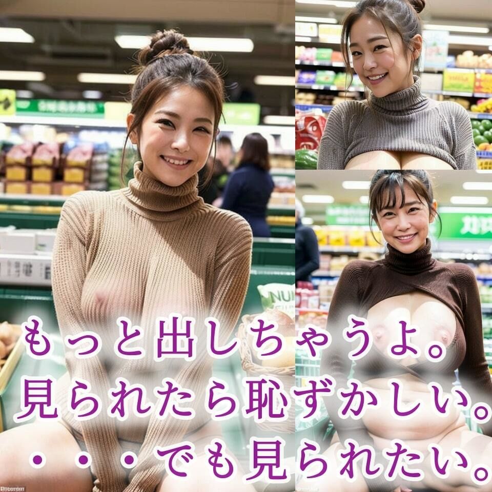 【野外露出】露出癖のある主婦〜買い物ついでに脱いじゃった〜【120p】 サンプル1ページ目