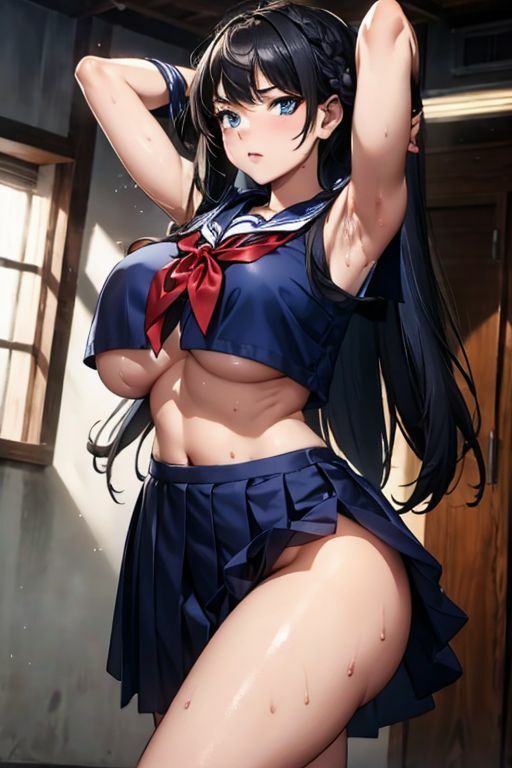 爆乳AIセーラー学園1 サンプル6ページ目