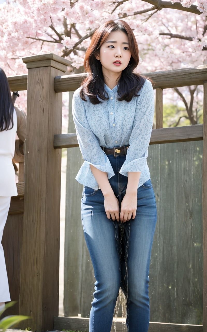 花見会場おもらし2 サンプル5ページ目