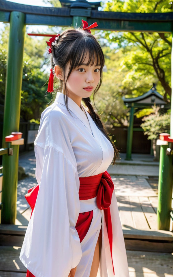 巫女 淫乱少女 サンプル1ページ目