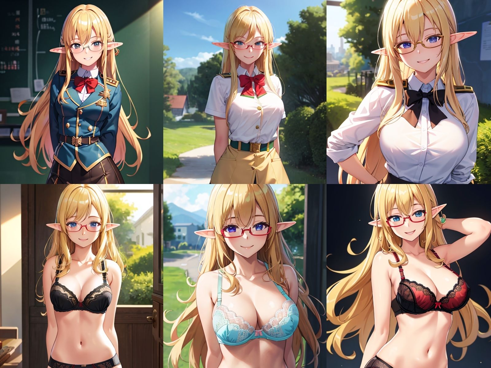 金髪メガネっ娘エルフが中出しセックスで孕みボテ腹になるまで サンプル1ページ目