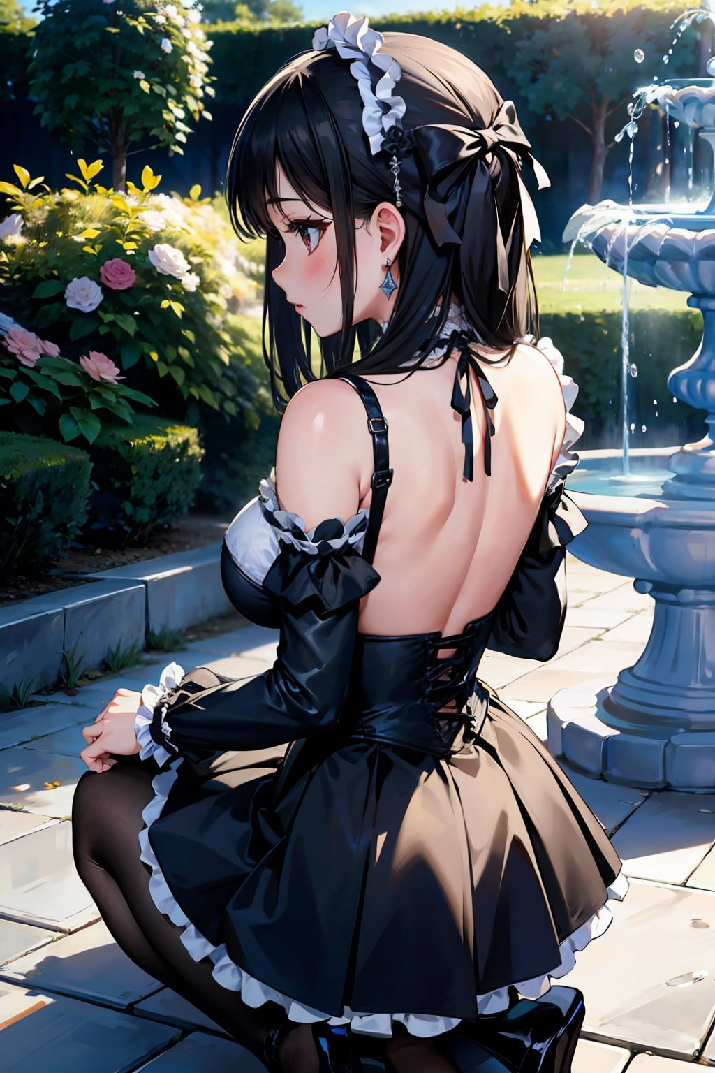 AIイラスト集 黒ストとゴシックロ〇ータ＃4 サンプル8ページ目
