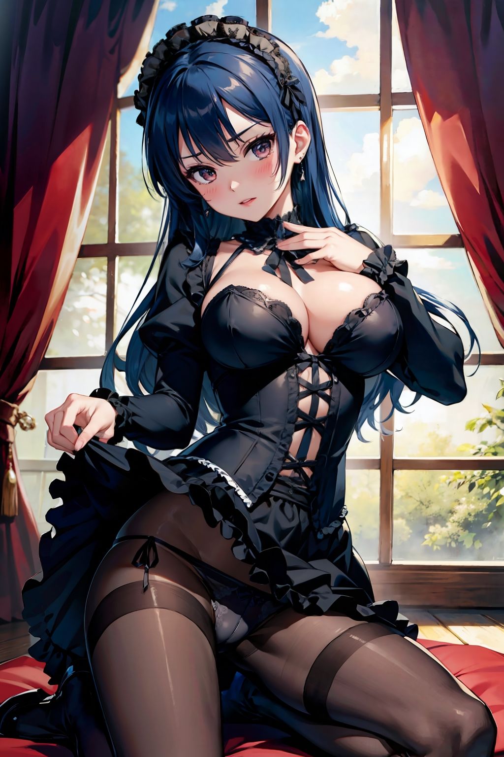 AIイラスト集 黒ストとゴシックロ〇ータ＃4 サンプル10ページ目