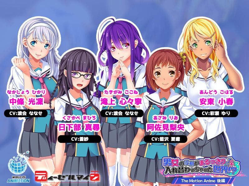 男女の役割がまるっきり入れ替わっちゃった世界！？ The Motion Anime-後編- サンプル2ページ目