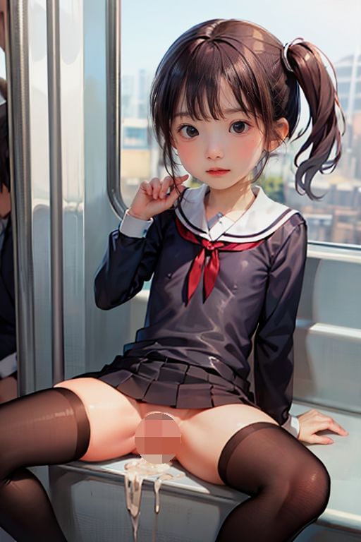 痴●専用車両で通学電車のちっぱい女子校生に強●中出し サンプル5ページ目