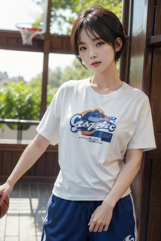 AI美女バスケットボールショット: スポーツとグラビアの融合 サンプル7ページ目