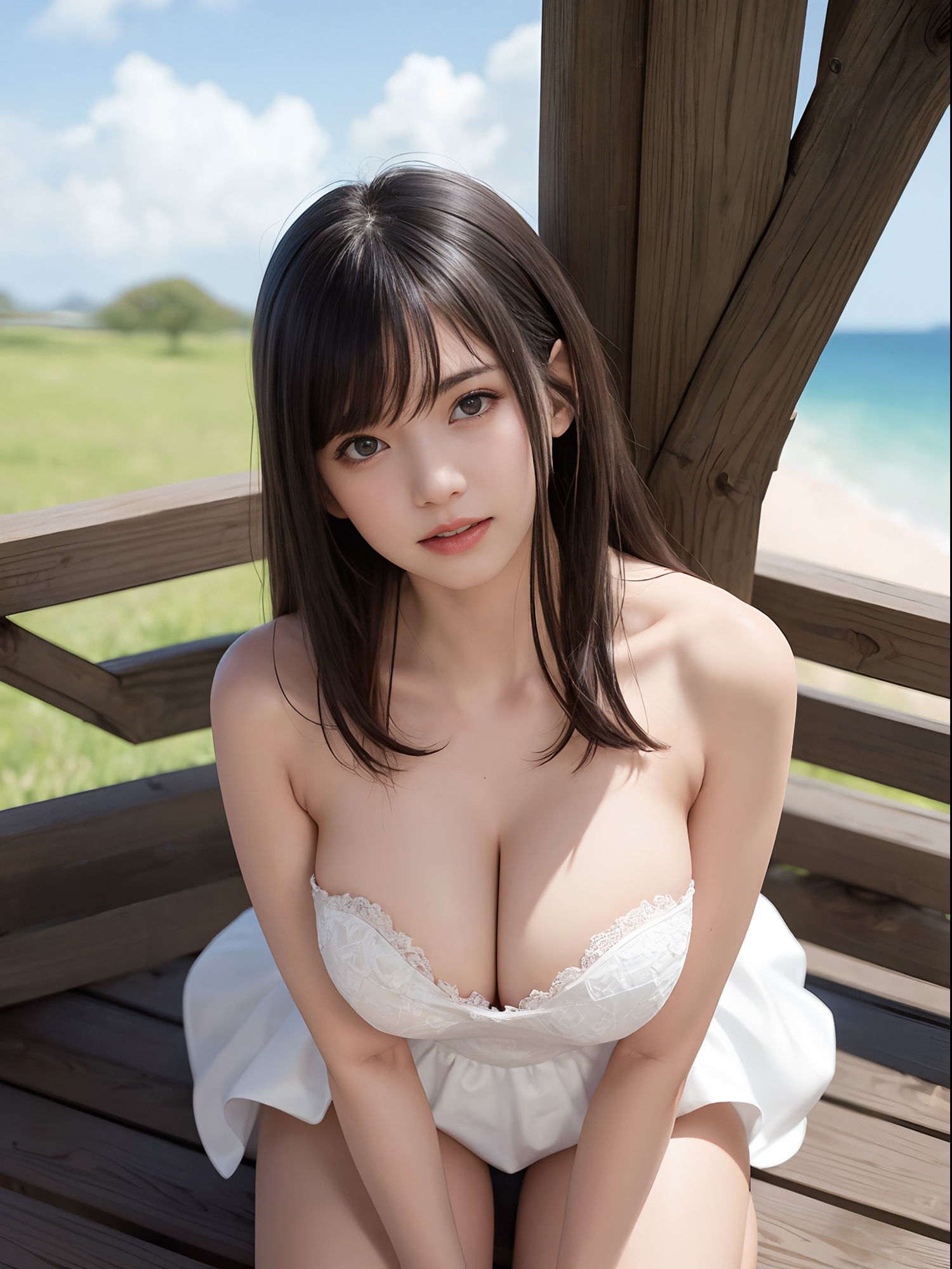 【AI写真集】あなたを見つめる清楚系女子写真集 サンプル3ページ目