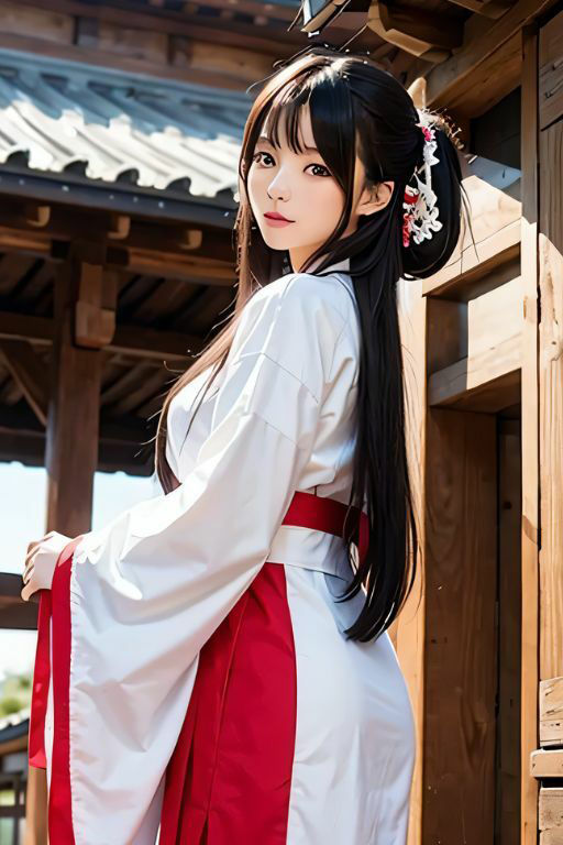巫女の滝行 サンプル1ページ目